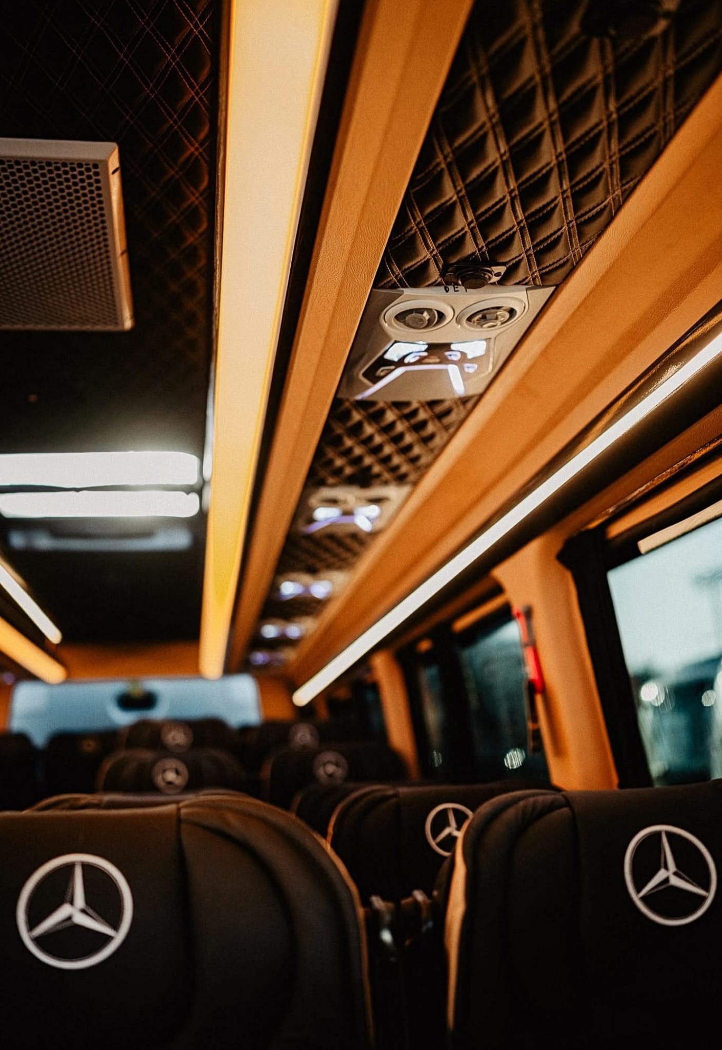 JBL speaker and Mercedes-Benz headrests