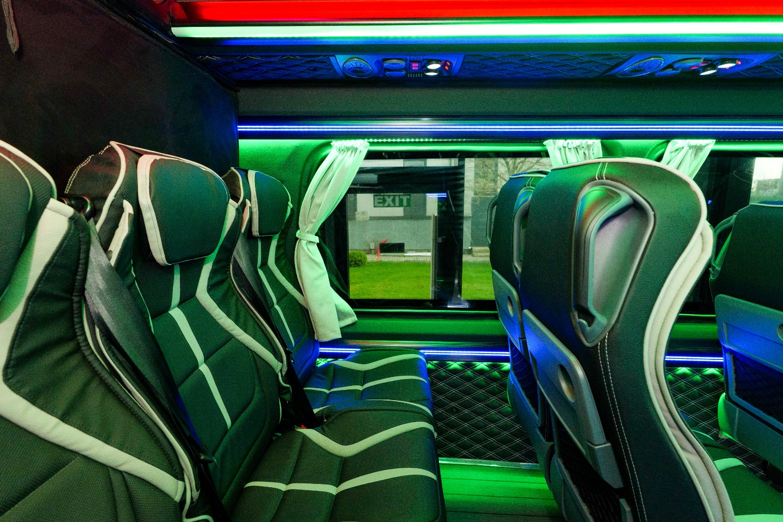 Sport seats with ambient lighting